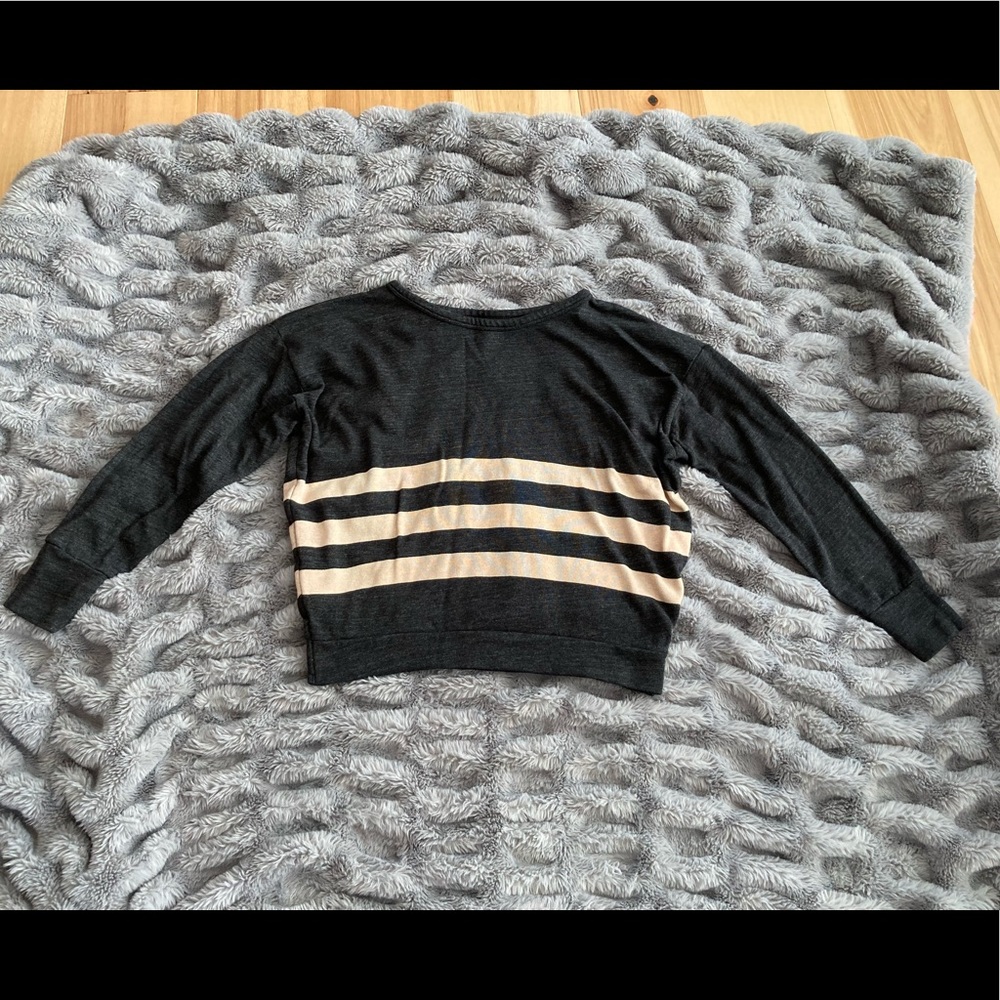 NTW- Sundry cropped stripped sweatshirt. Size 1- which is a size small.